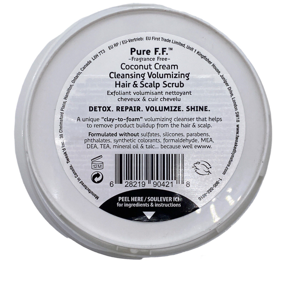 Fragrance-Free Cleansing Volumizing Scrub 16 oz - Hypoallergenic & Nourishing