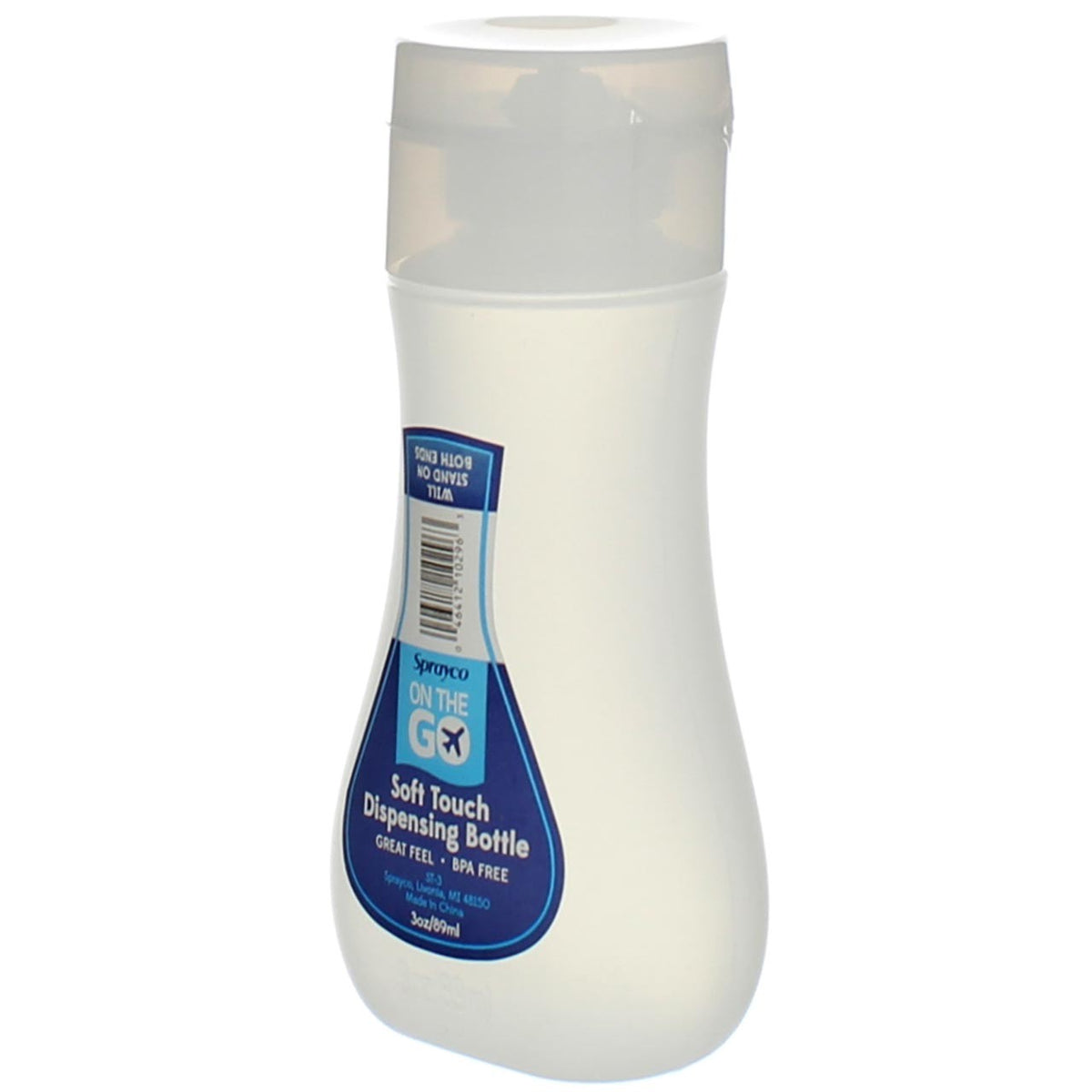 2 Pack 3 oz Dispensing Spray Bottles - Travel Size, Soft Touch Finish