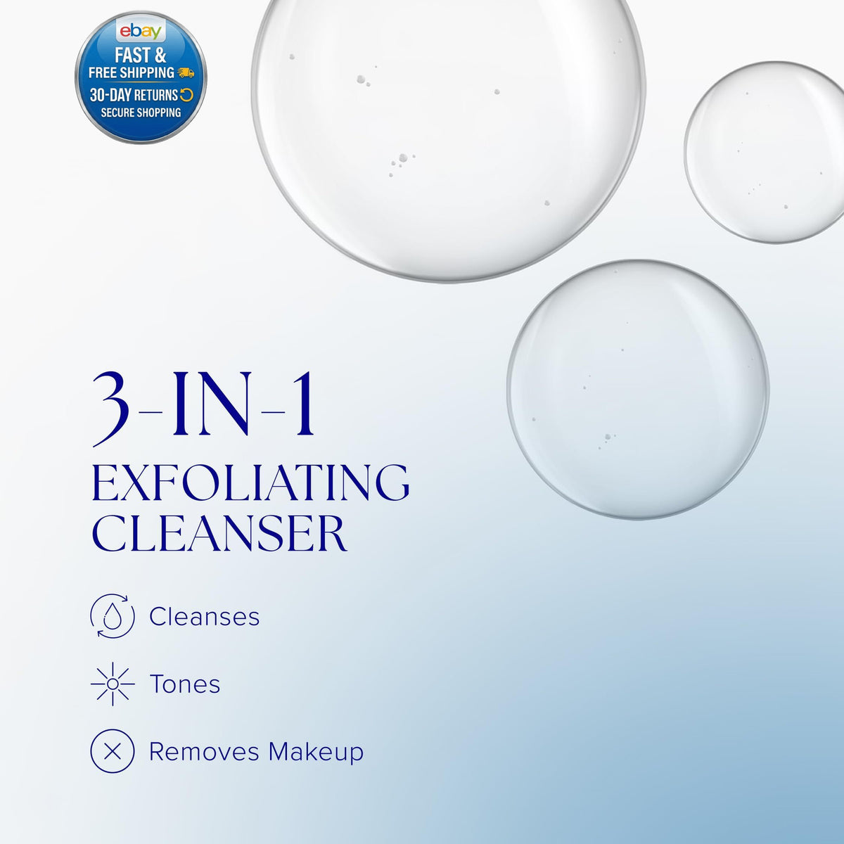 Gentle Facial Cleanser Gel - Lightweight, Deep Pore Cleansing, 6 Fl Oz