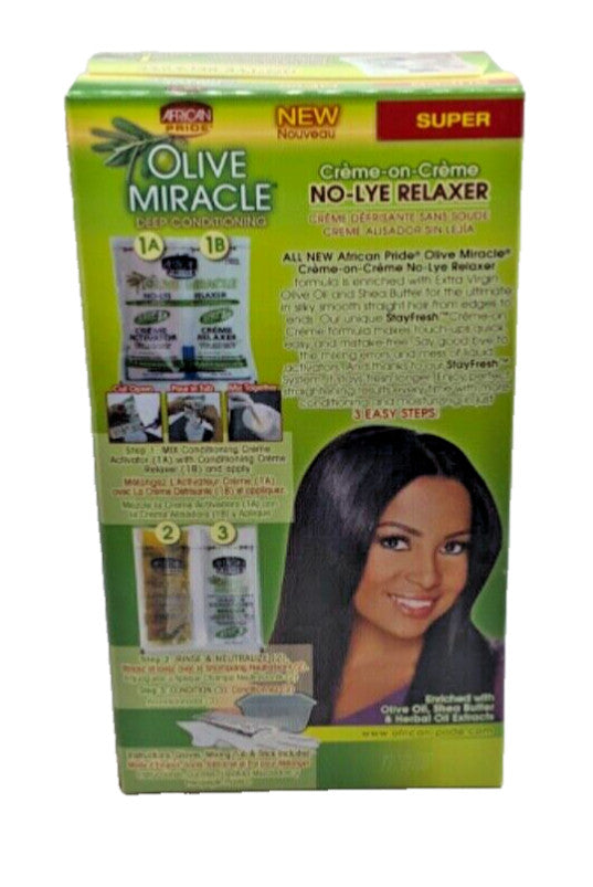Olive Miracle Deep Conditioning Hair Relaxer No-Lye Touch Up Creme