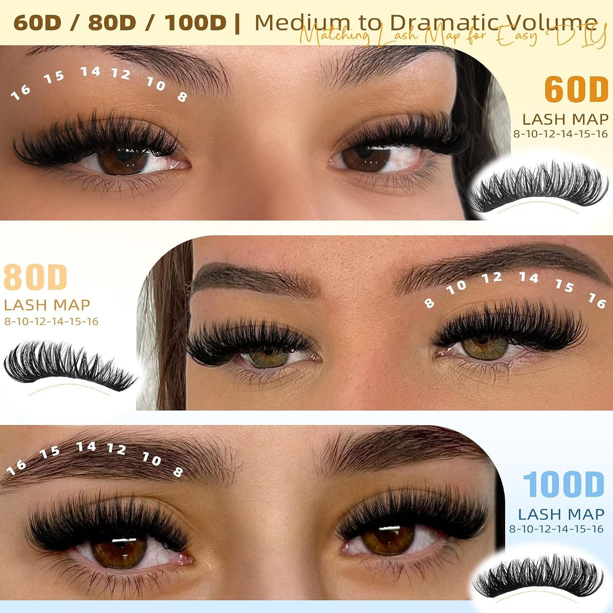 Lash Clusters Kit 640PCS DIY Individual Wispy Fluffy Lash Extensions