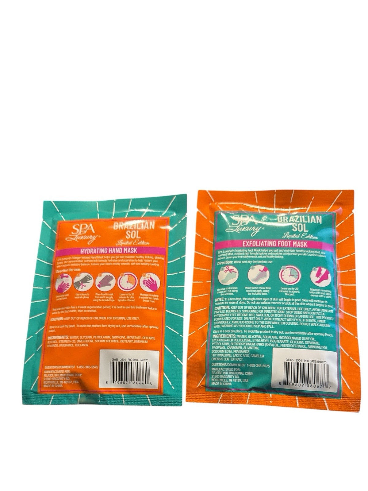 Hand & Foot Mask Set - Hydrating & Exfoliating Pair