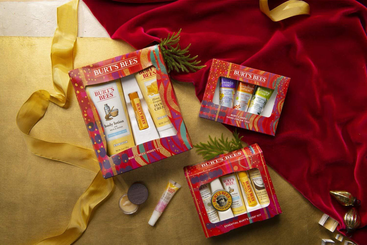 Honey Lip Balm & Hand Cream Gift Set - Natural Moisturizing Skin Care