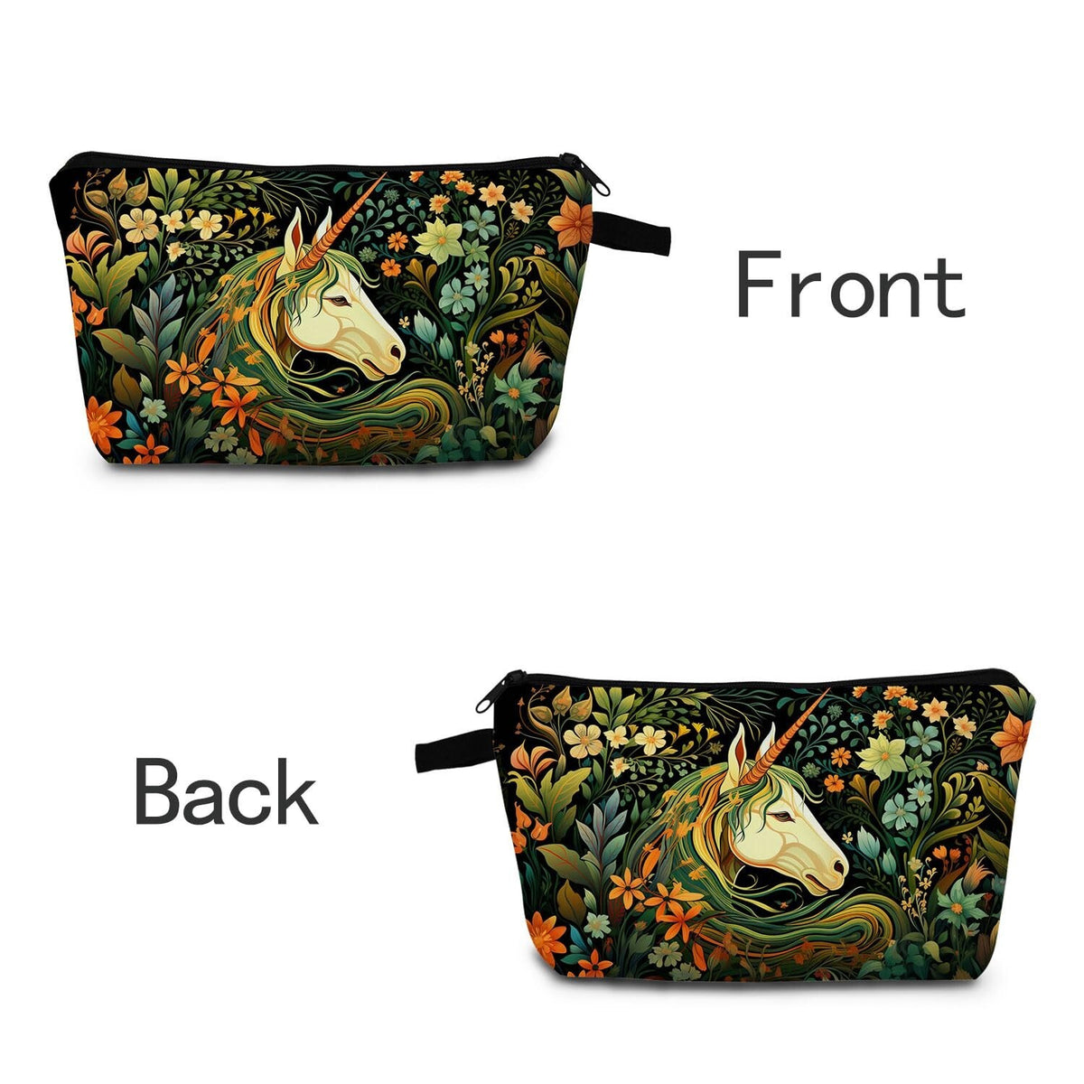 Unicorn Cosmetic Bag for Women Travel Makeup Organizer Small Zipper Pouch