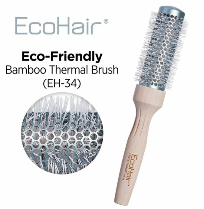 Ionic Thermal Hair Brush with Bamboo Handle - 1-1/4 inch Professional Styling Tool