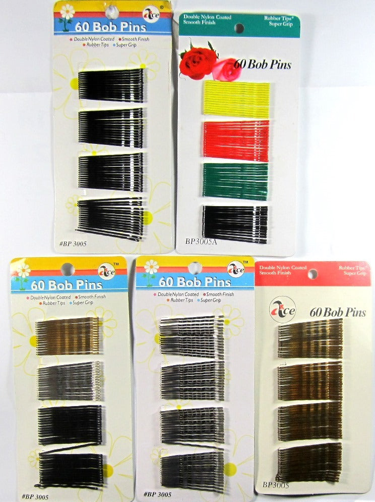 LOT OF 2 PACK-- 2" LONG BOBBY PIN ,HAIR CARE & STYLING NYLON