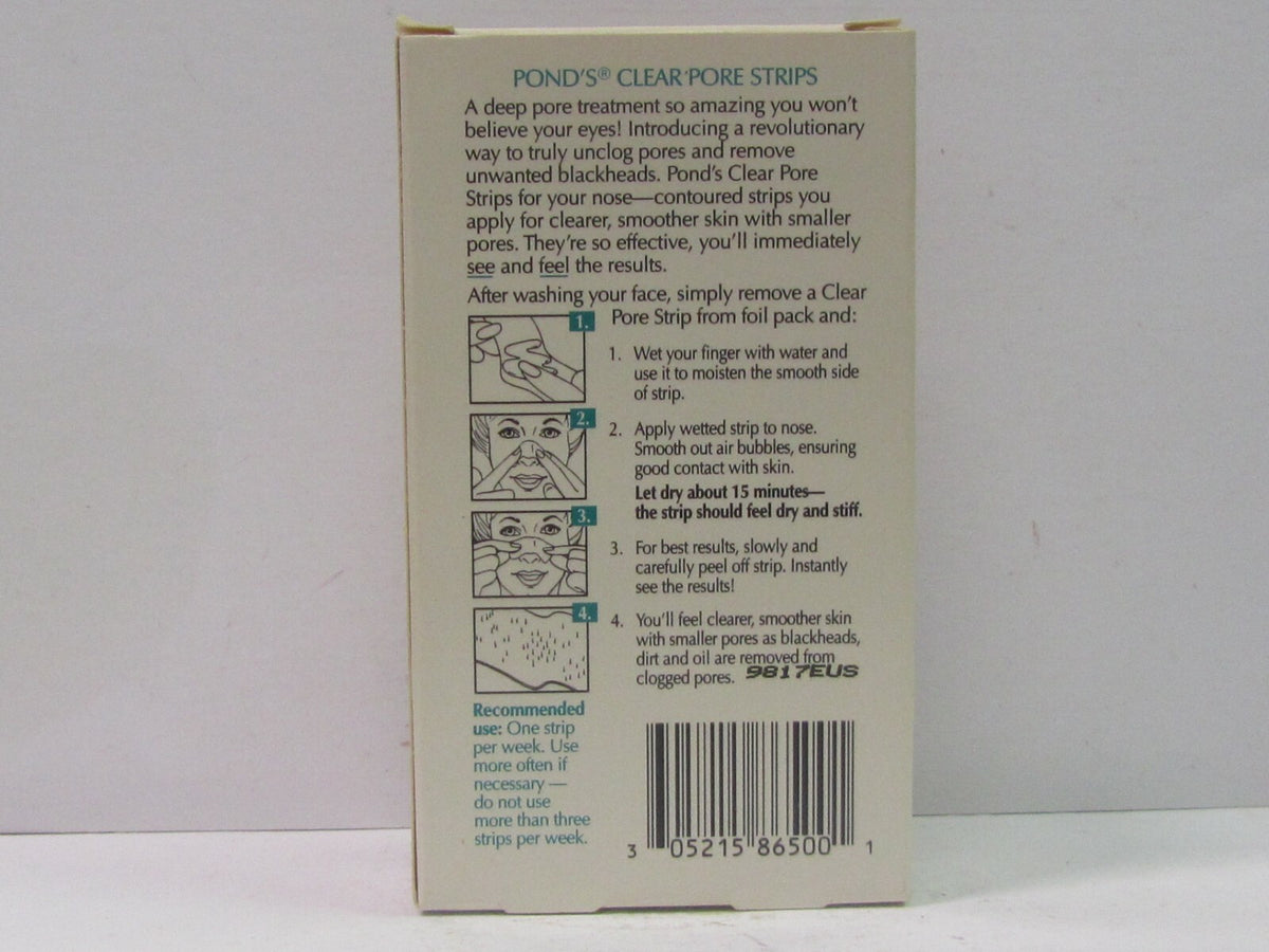 Pond's Clear Pore Nose Strips - Blackhead Removal, 12 Pack