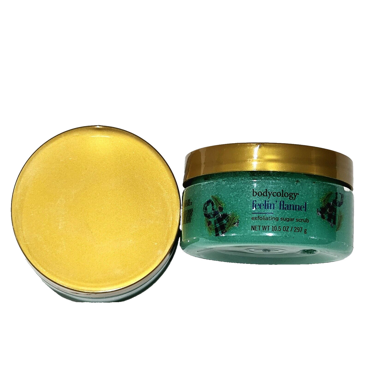 Bodycology Exfoliating Sugar Scrub Set - Flannel Scent 2 Pack 10.5oz