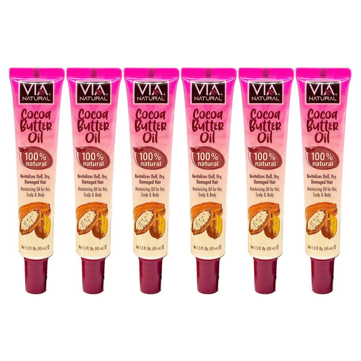 Natural Cocoa Butter Body & Hair Oil Set - Moisturizes Skin & Hair