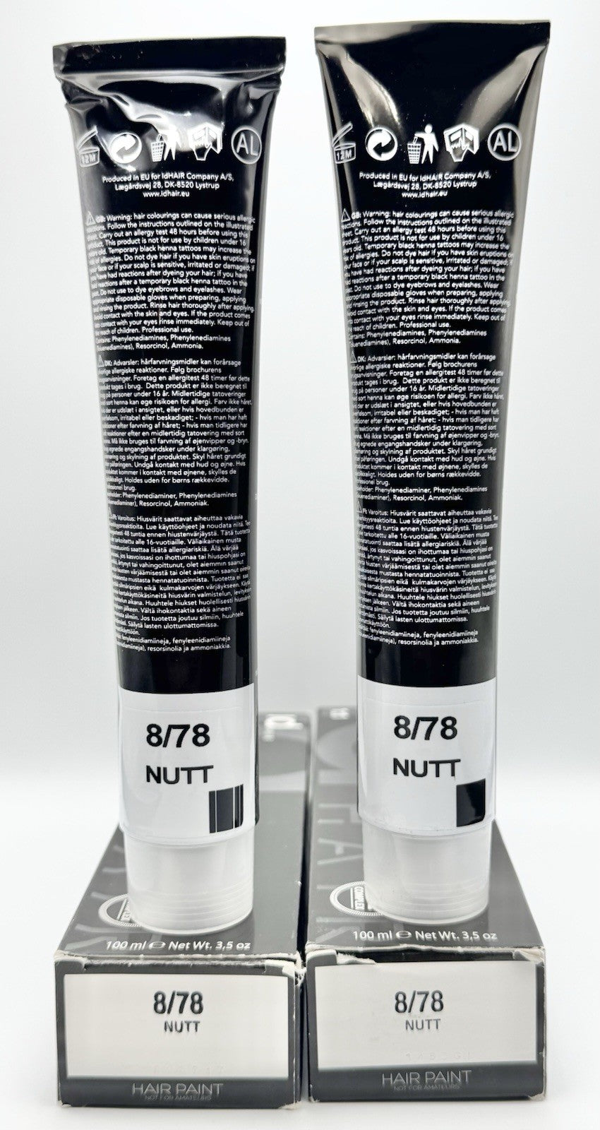 ID HAIR PAINT Permanent Hair Color 8/78 Nutt - 3.5 oz (2 Pack)