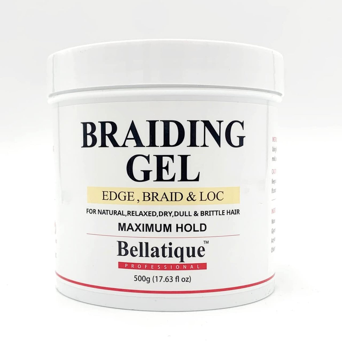 Maximum Hold Edge Braid & Loc Gel - Multiple Sizes for Hair Styling