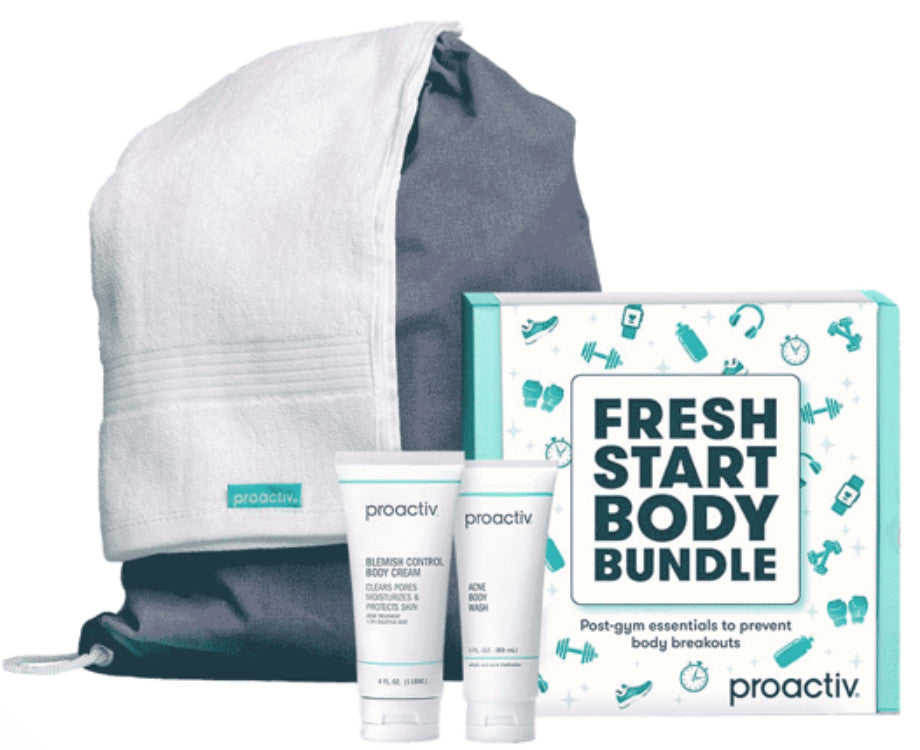 Proactiv Acne Body Wash & Blemish Control Body Cream Bundle with Travel Towel