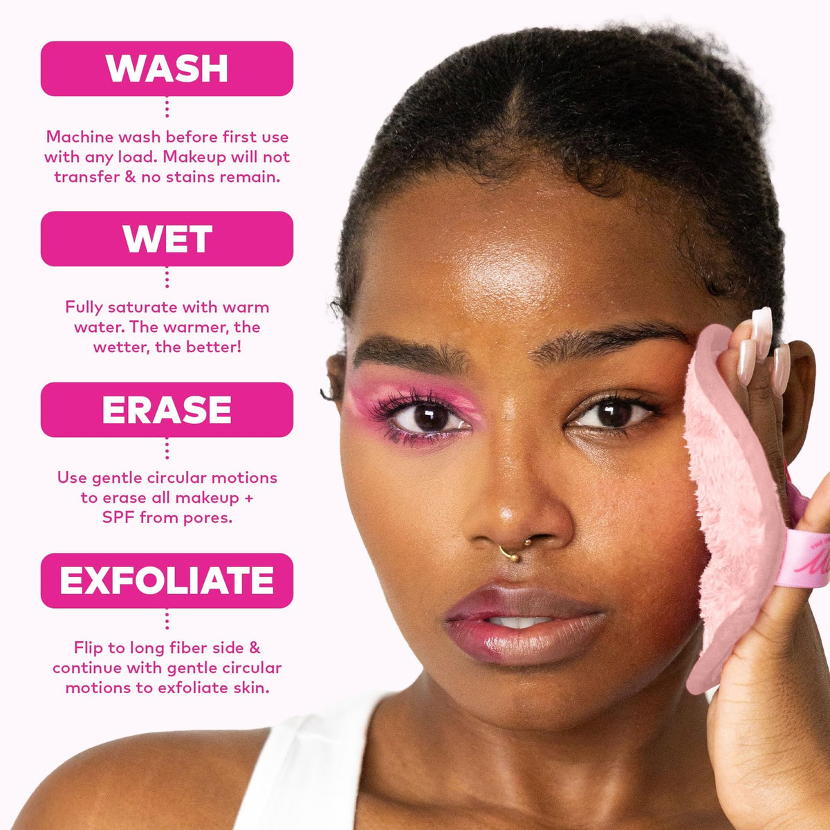 MakeUp Eraser 7-Day Makeup Remover Cloth Set - Eco-Friendly Dual-Sided Cleansing Pads