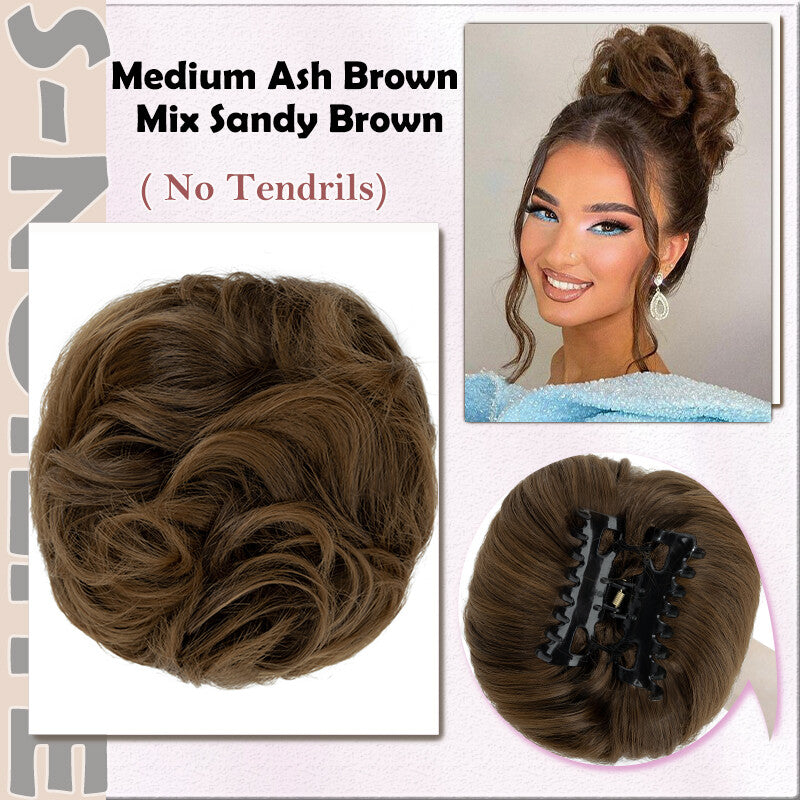X-Large Thick Curly Claw Chignon Messy Bun Hair Extension Clips - All Colors