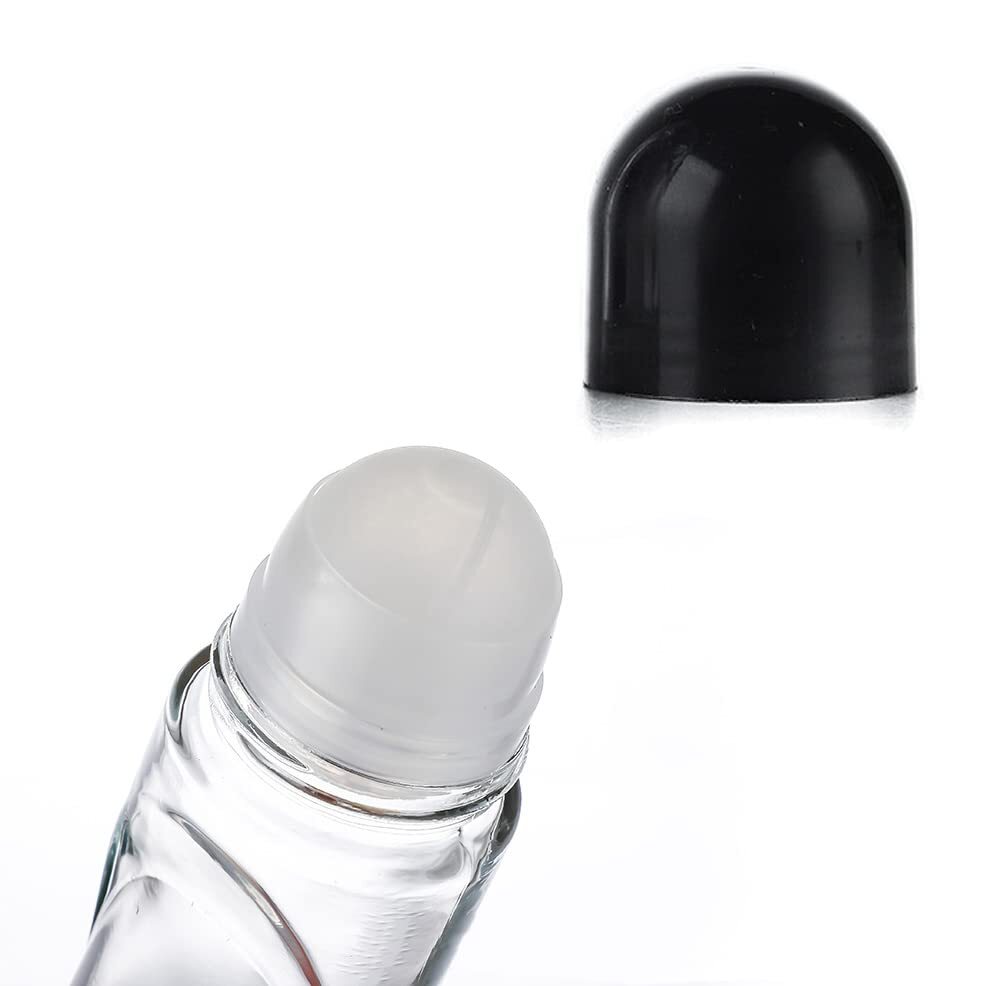 70ml Glass Roll-On Bottles for Essential Oils and Deodorant - 2 Pack