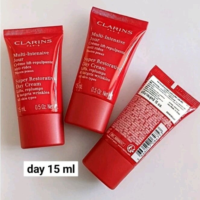 Clarins Super Restorative Day Cream - 15mL Anti-Aging Moisturizer for Mature Skin