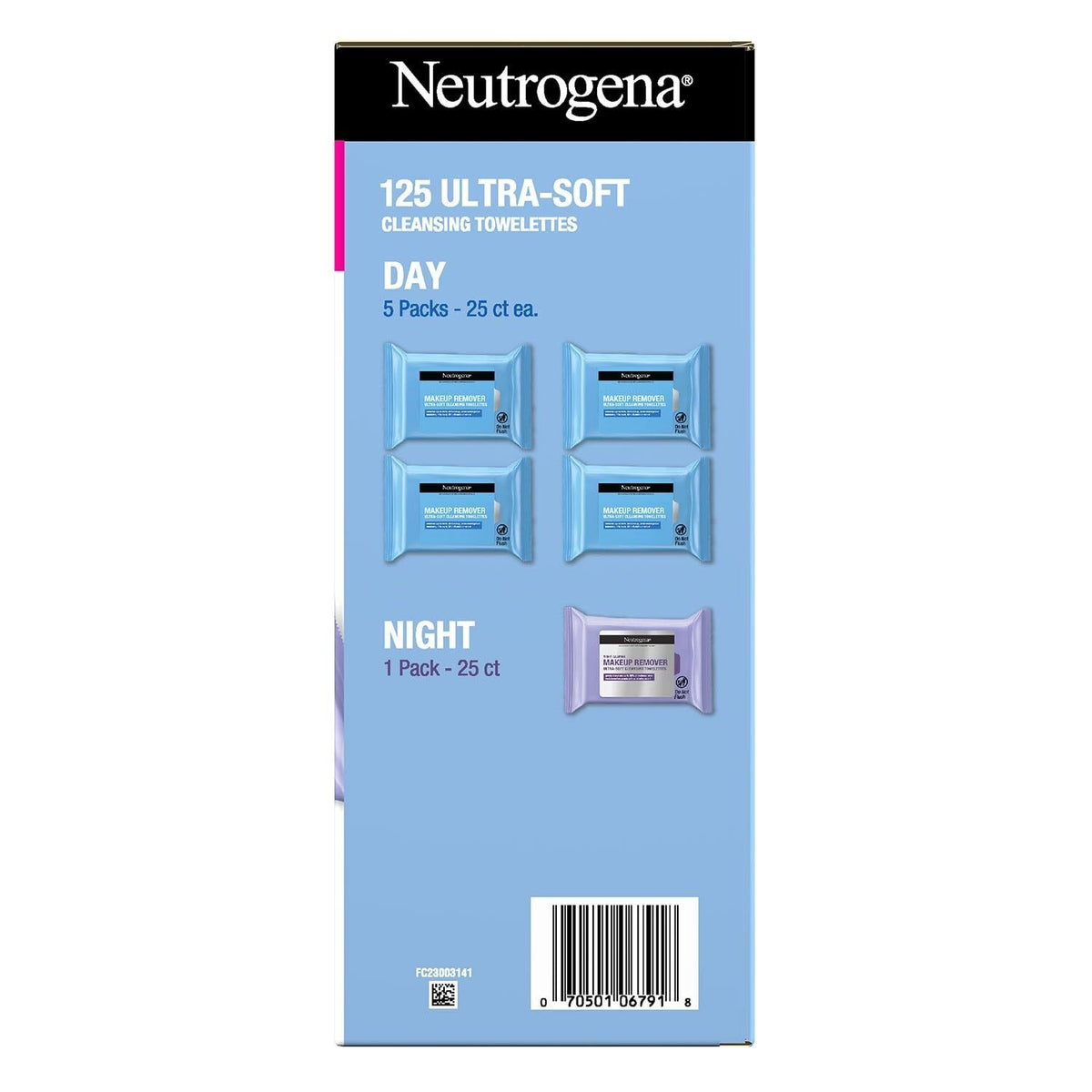 Neutrogena Makeup Remover & Night Calming Face Wipes 125 Count