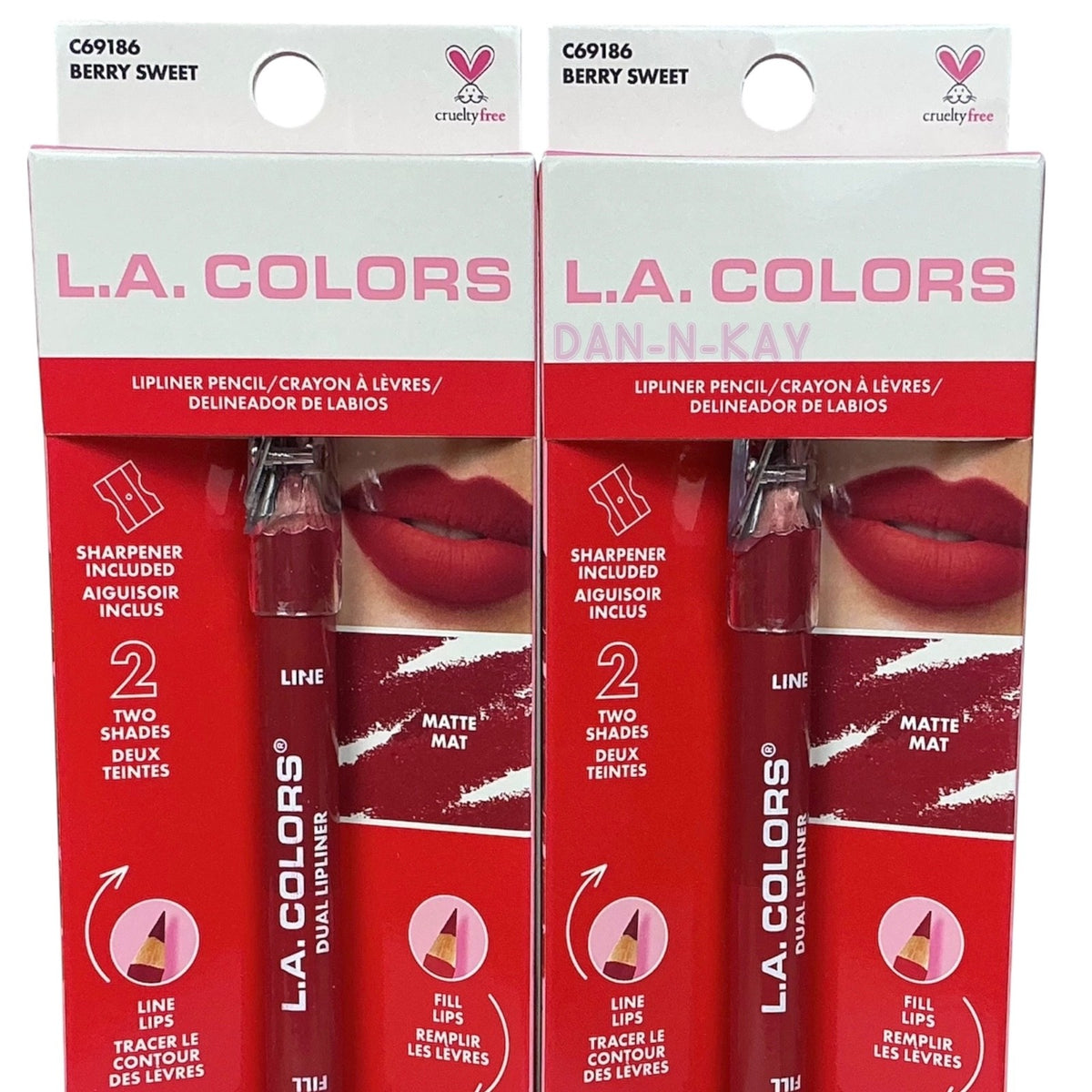 Dual Lip Liner Matte Set - Berry Sweet 2-Pack for Lip Definition