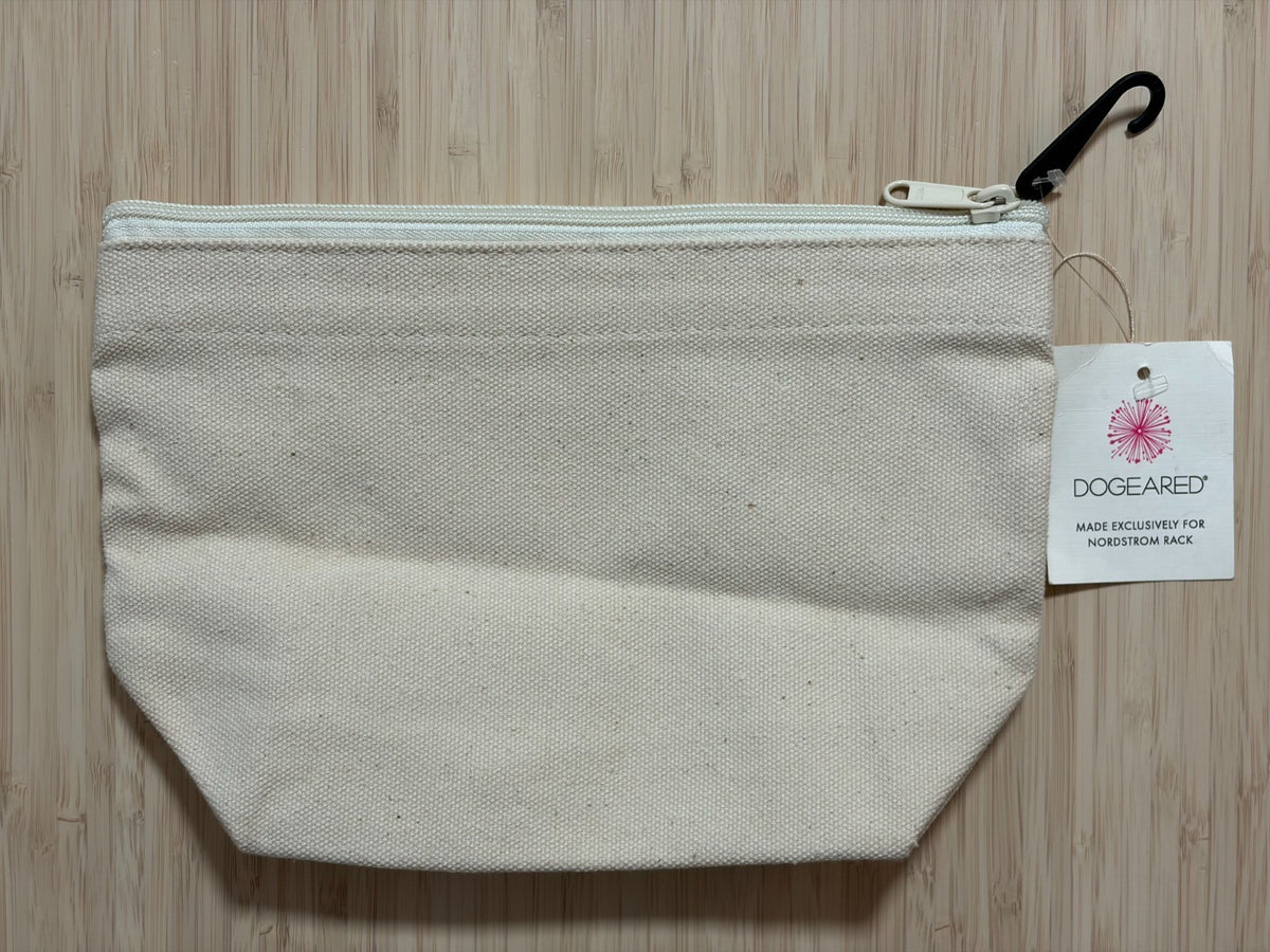Doughnut Makeup Bag with Lil Zip - Mint Color, 10L x 3W x 7H