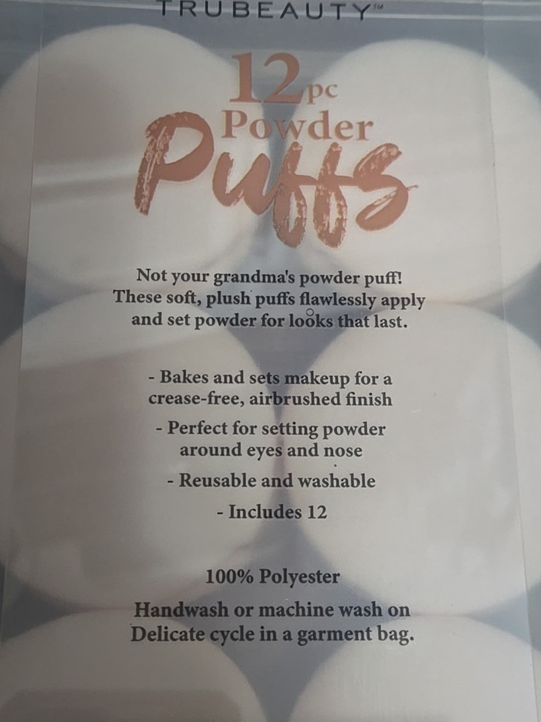 Makeup Powder Puffs 12-Pack with Reusable Storage Case for Face