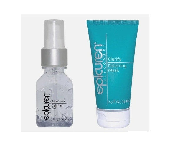 Aloe Vera Calming Gel & Clarify Polishing Mask Duo