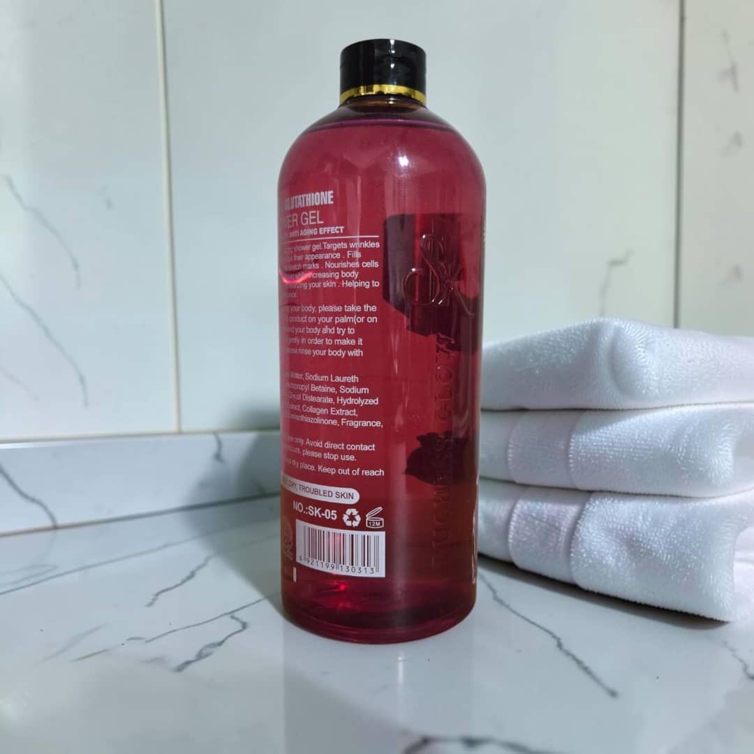 Luminous Glow Shower Gel with Glutathione - 1000ml, Anti-Stretch & Wrinkle Care