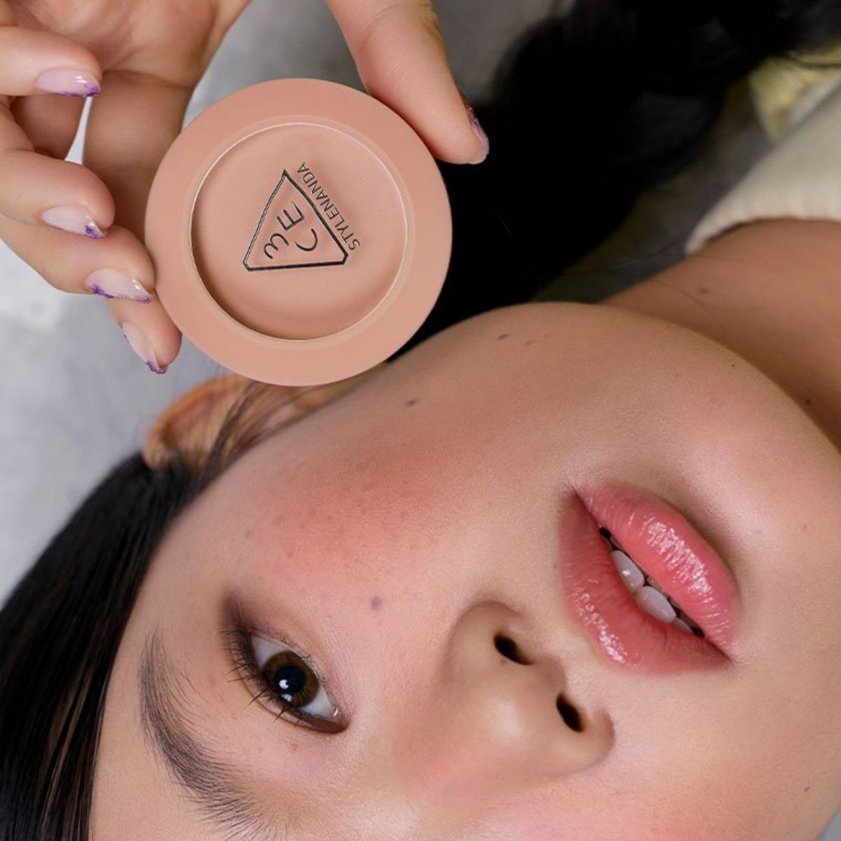 Long Lasting Nude Peach Face Blush - Powder Makeup for Cheeks, Korea
