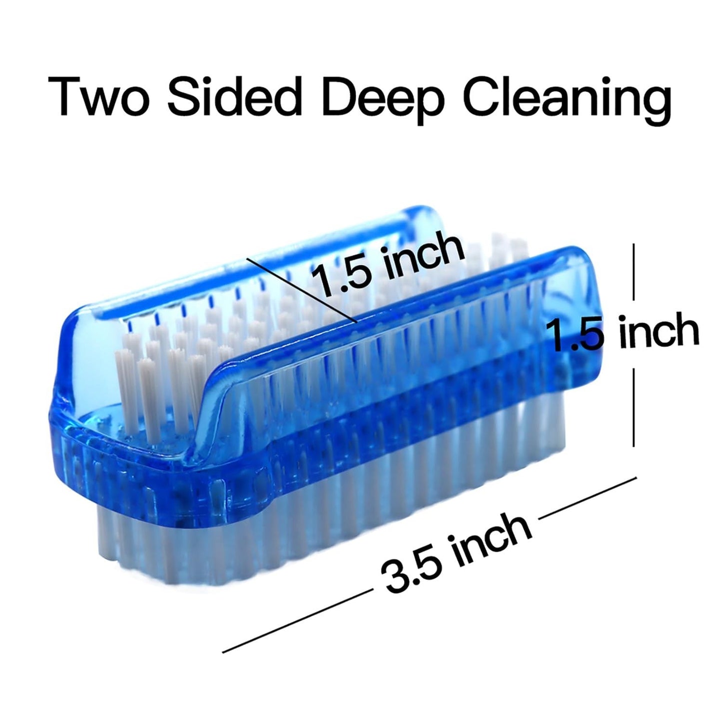 Two-Sided Nail Brush Set with Soft & Stiff Bristles, 4 Pack