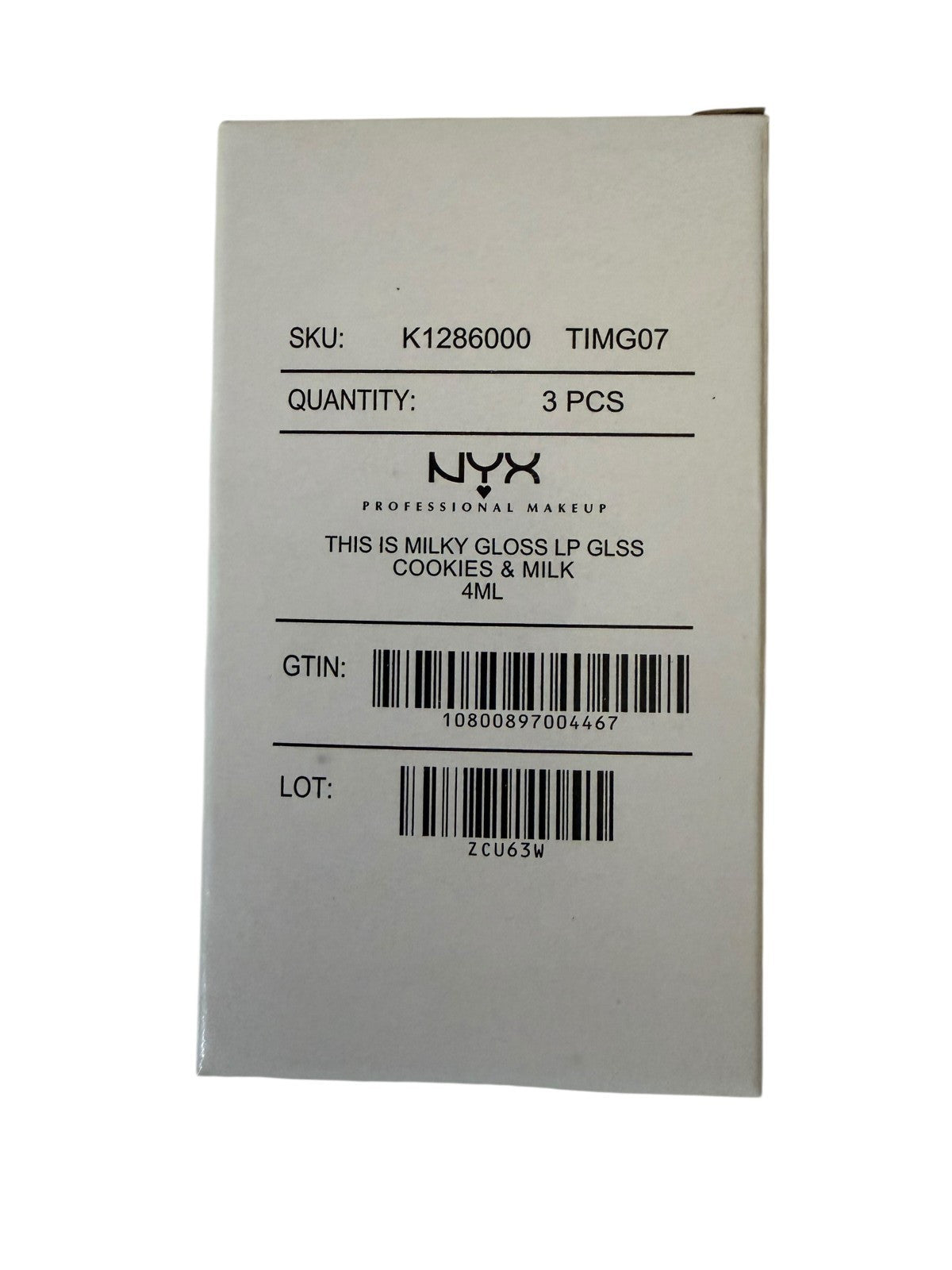 NYX Milky Lip Gloss Set - Cookies & Milk Nude Lip Shine - Pack of 3