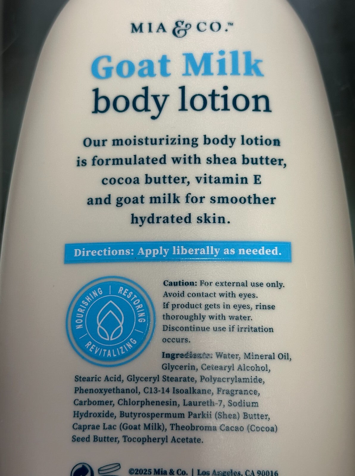 Goat Milk Body Lotion - Shea Cocoa Butter, Vanilla Honey