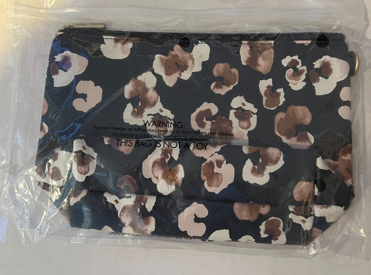 Tapered Zipper Pouch with Autumn Bouquet Design 10x6.5 Inches