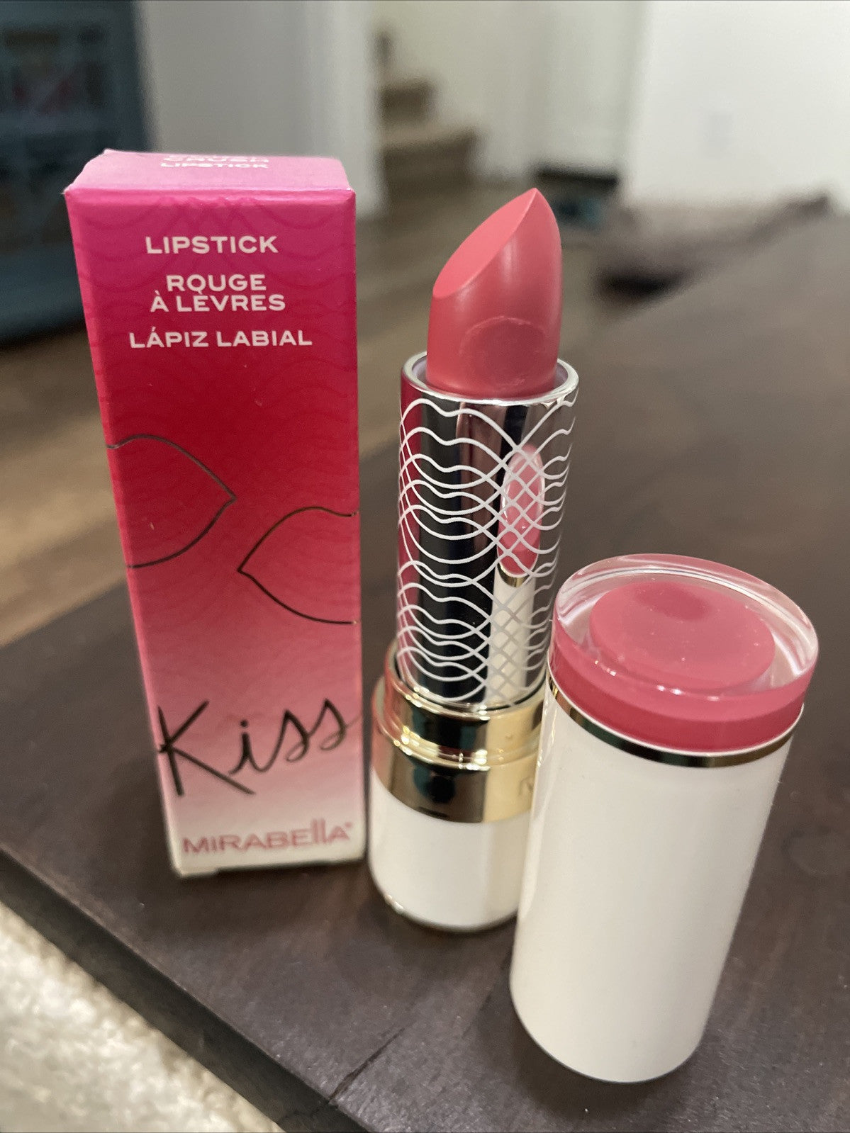 Mirabella Kiss Lipstick Coral Crush Full Size Lip Makeup - 100% Authentic