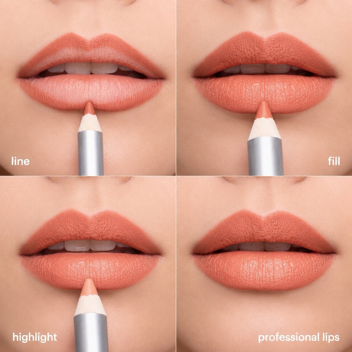 Lip Makeup Kit - Matte Lip Liner Lipstick Set with Sharpener - Spicy Eggplant