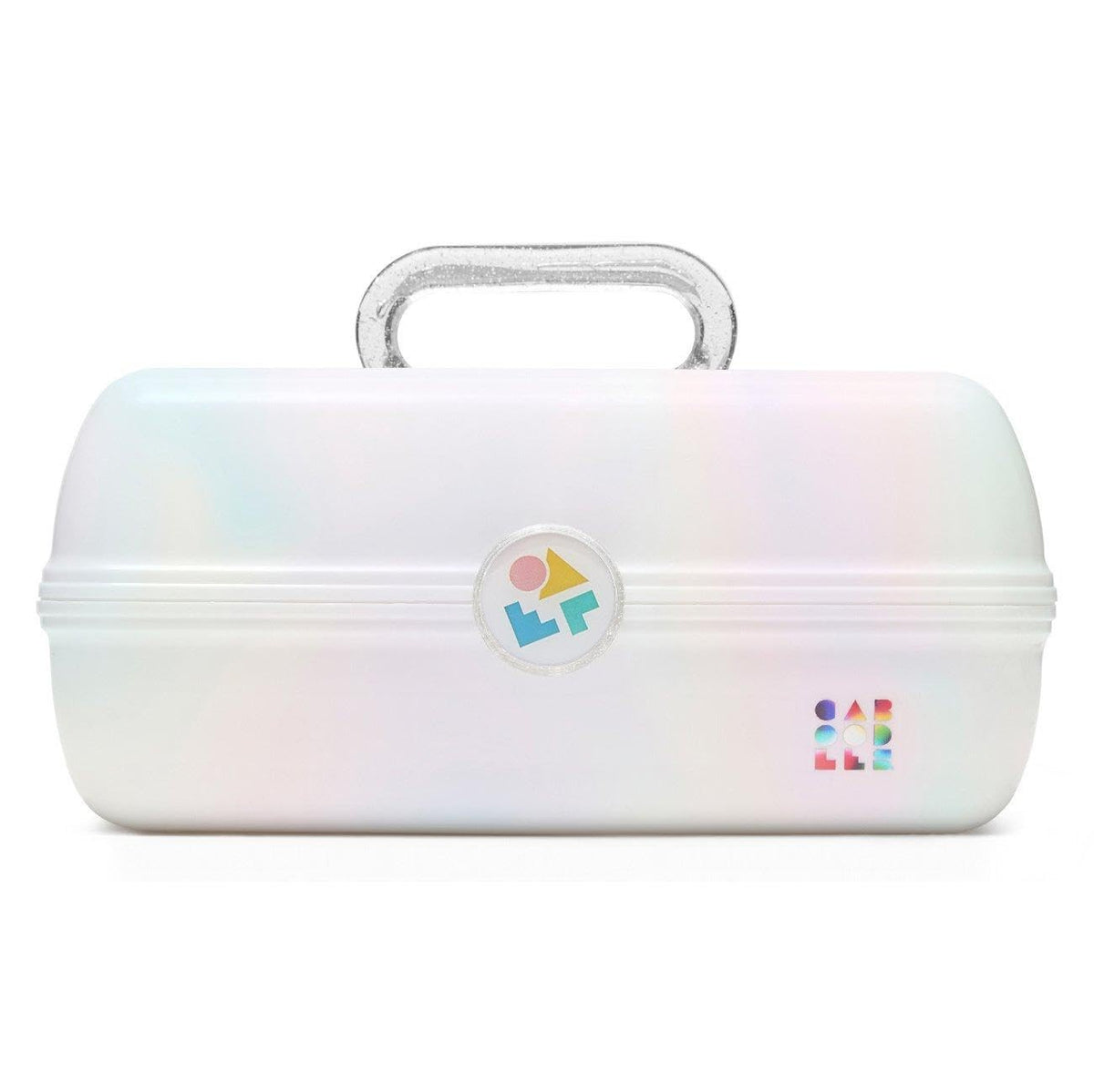 On-The-Go Girl Makeup Organizer Box - White Opal Travel Cosmetic Case