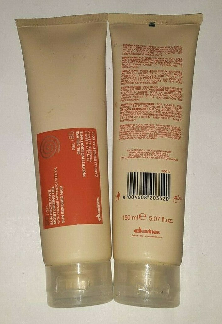 Davines SU Sun Protective Moisturizing Gel – Hair Care (Pack of 2)