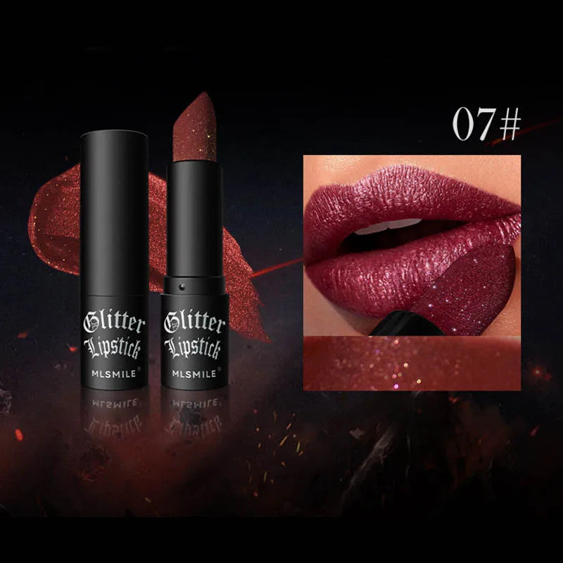 Waterproof Long-Lasting Diamond Pearlescent Lipstick - Metallic Lip Makeup