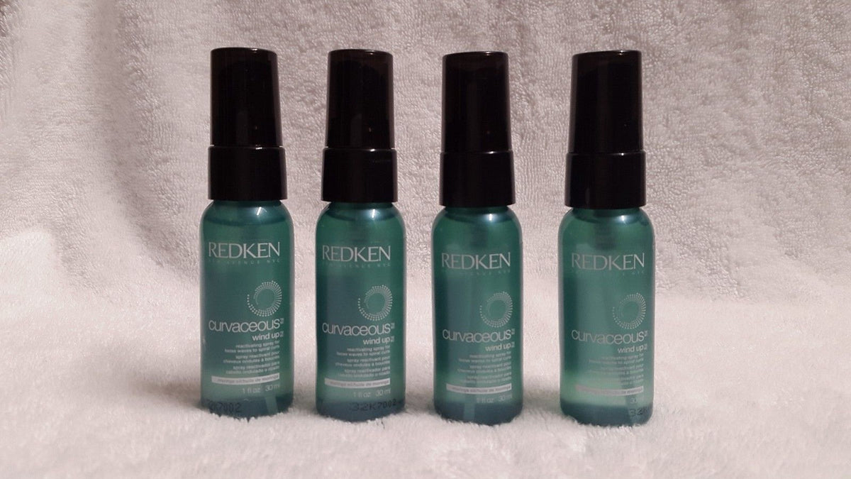 Redken Curvaceous Wind Up ReActivating Hair Spray 1oz Travel Size Pack of 4