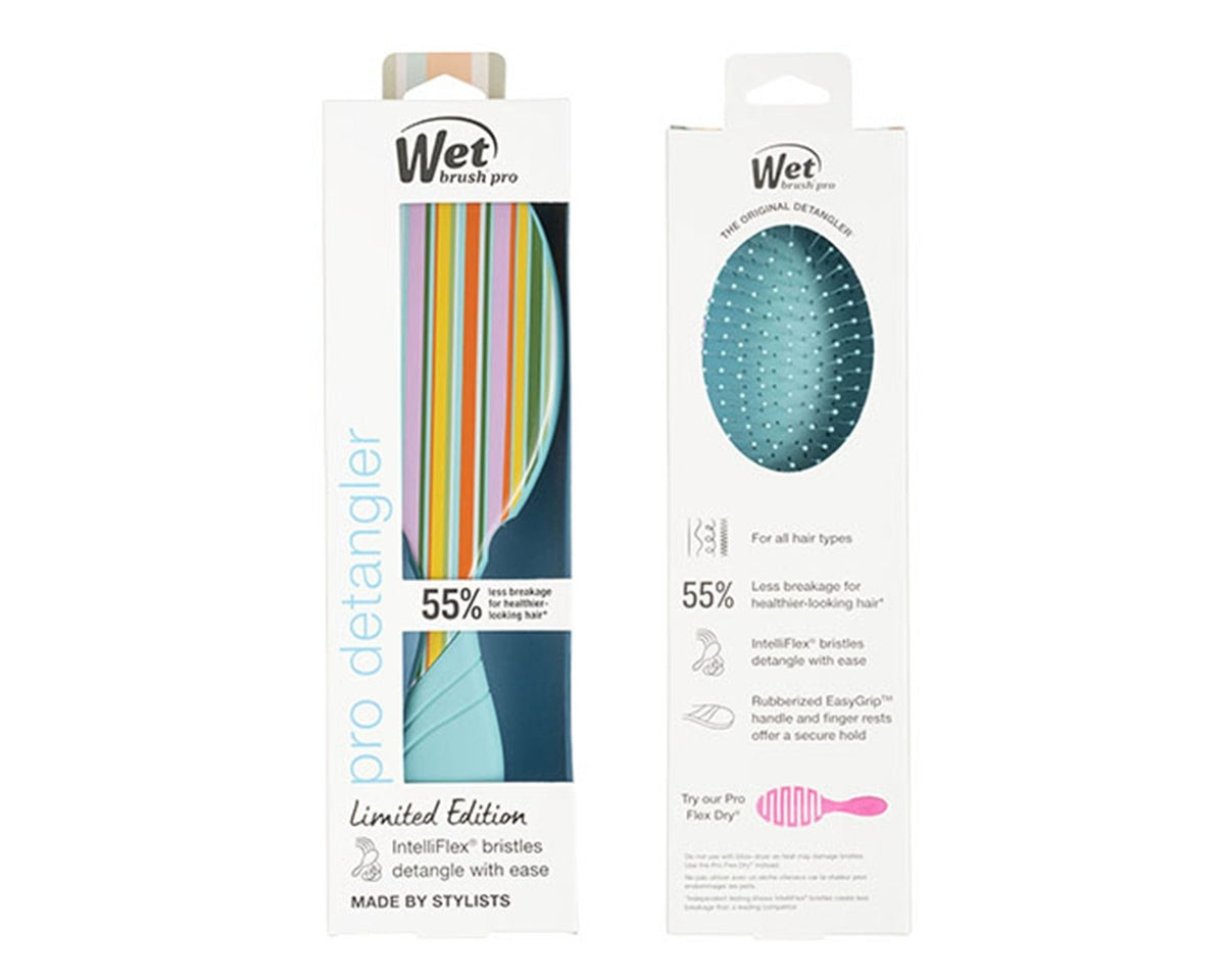 Wet Brush Pro Detangler Hair Brush - IntelliFlex Bristles - Garden Party Blue
