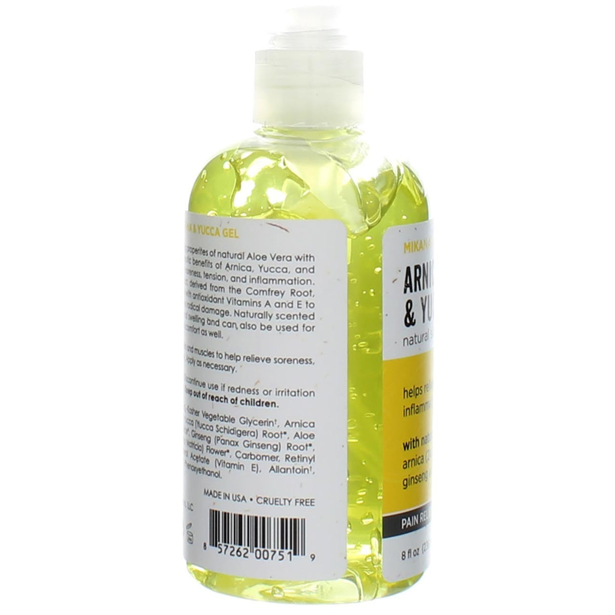 Natural Anti-Aging Gel with Arnica & Yucca for Muscle Relief - 8 fl oz 2 Pack