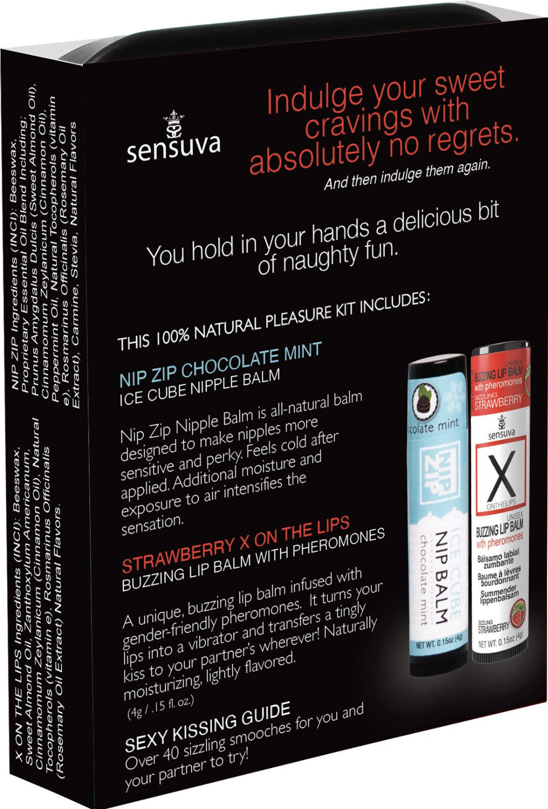 Sensuva Lips & Nips Pleasure Kit - Lip Balm & Nipple Balm Set with Flavors
