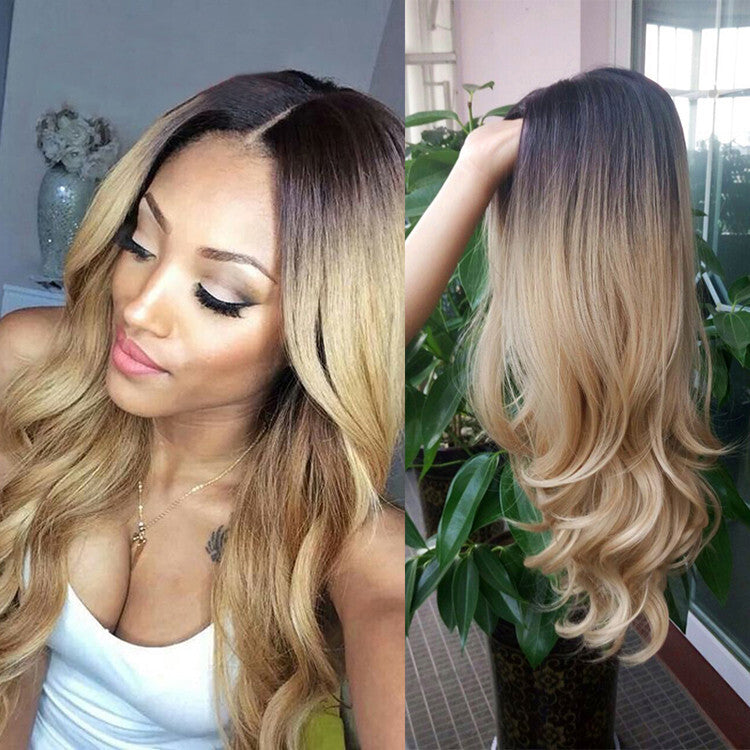 Long Wavy Synthetic Wig 26 Inches Heat-Resistant Hairpiece for Women - Multi Color