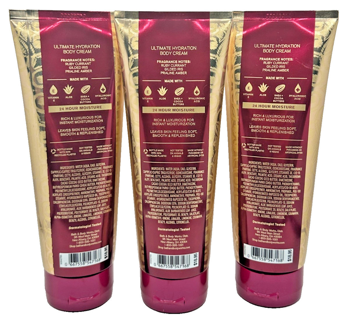 Luminous Hydrating Body Cream Lotion - 3 Pack, 8 oz