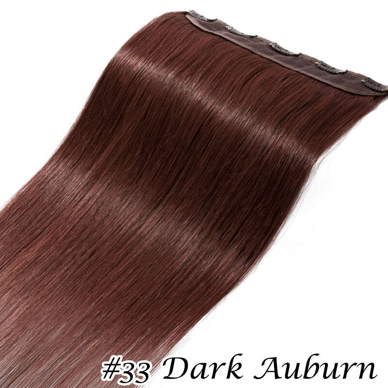 Thick Clip-in Remy Human Hair Extensions Full Head 24 Inch Multiple Colors