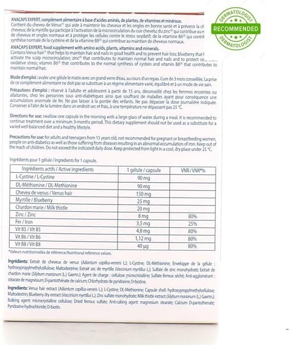 Ducray Anacaps Expert Hair Loss Treatment - 90 Capsules