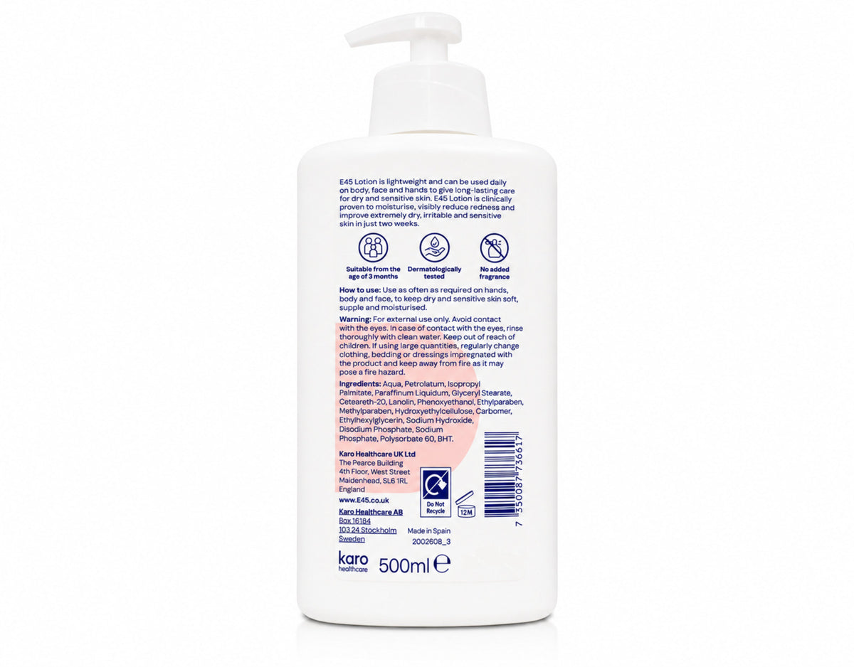 E45 Lotion 500ml Intensive Moisturizer for Dry Skin