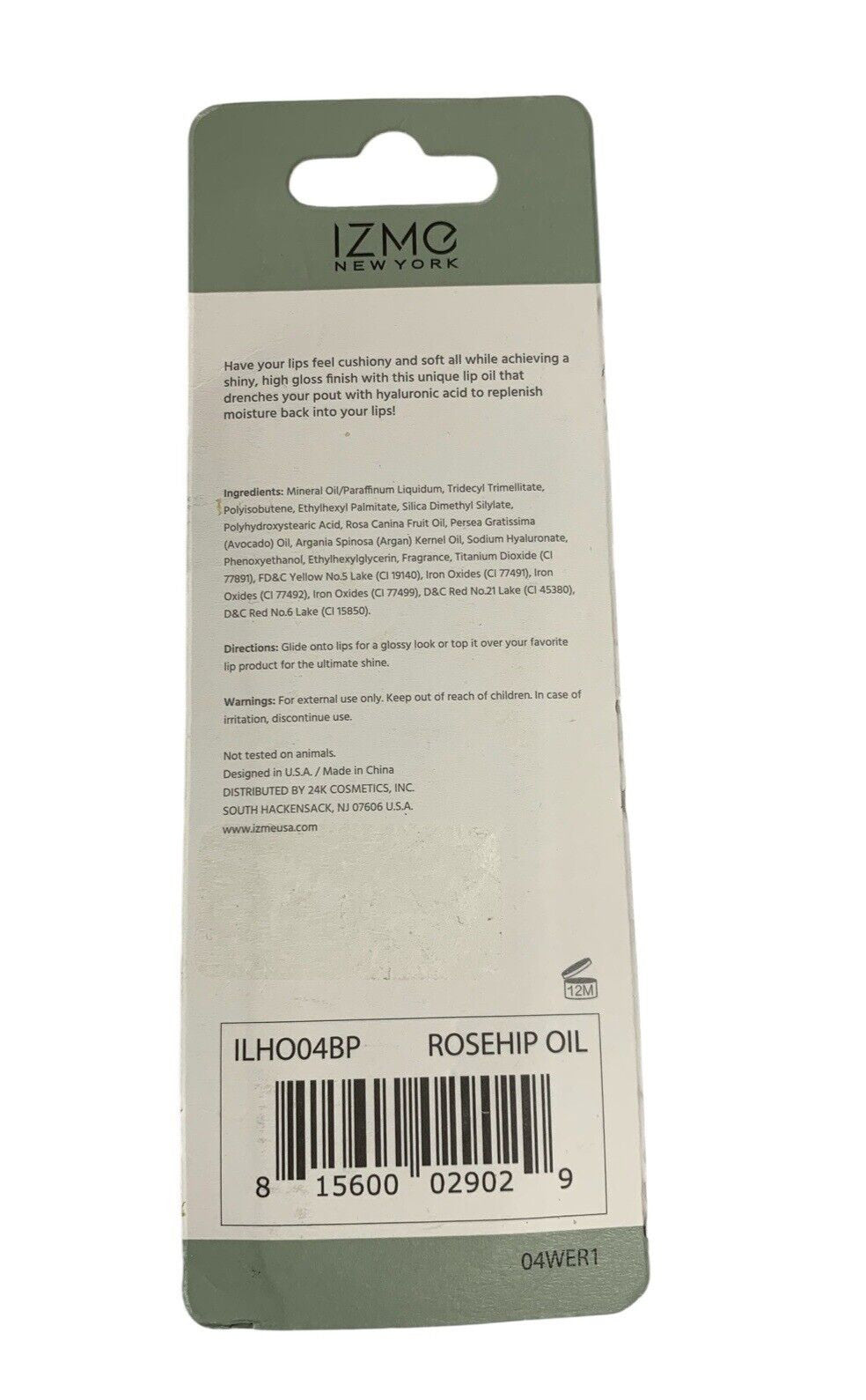 Hydrating Lip Oil with Mint & Hyaluronic Acid - Moisturizing Long-Lasting Lip Care