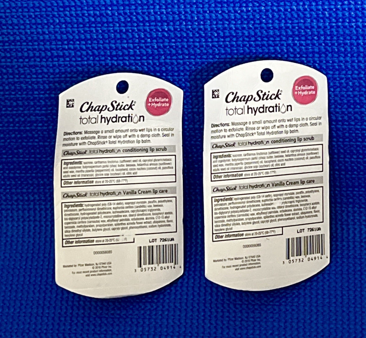 2-Pack Hydrating ChapStick Lip Balm - Exfoliate & Moisturize