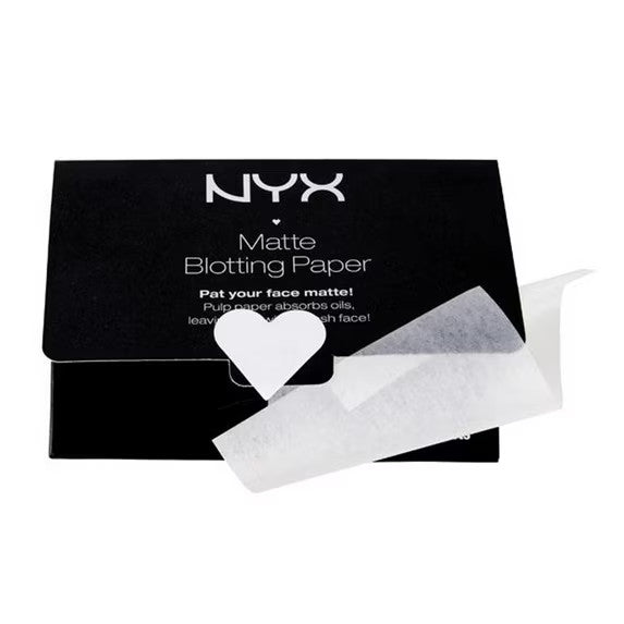 NYX Matte Blotting Paper Sheets 50 Count Oil Absorbing Face Sheets for Makeup Touch-Ups