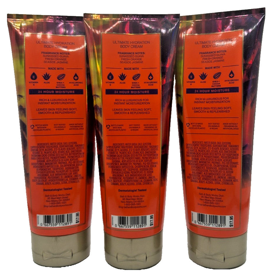 Fiji Sunshine Guava-Tini Body Cream, 8 oz (Pack of 3)
