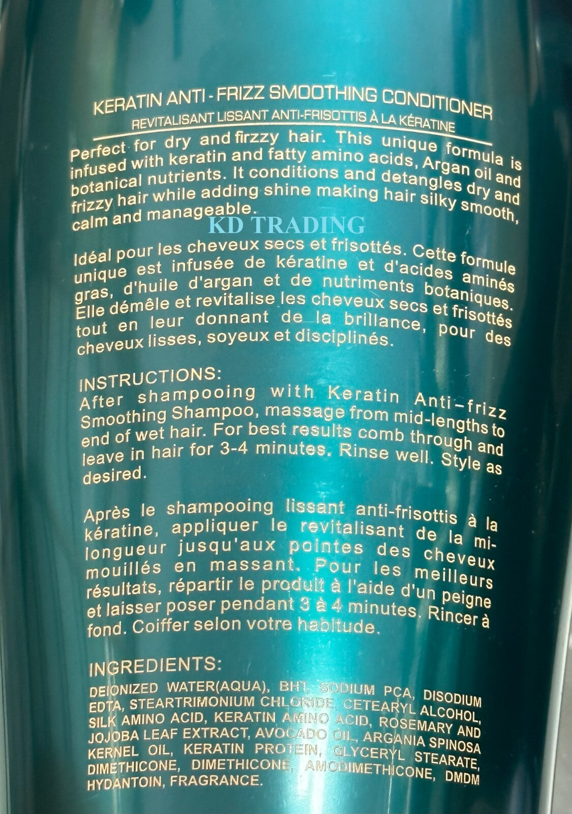 Bio Keratin Anti-Frizz Smoothing Shampoo & Conditioner Set for Dry Hair